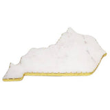 White Marble KY Board w/ Gold Border
