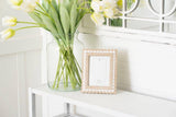 Wooden Picture Frame with white detail (5x7 picture)