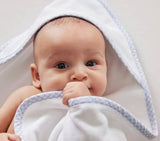 Hooded Terry Cloth Towel Bath Set - Gingham: Blue