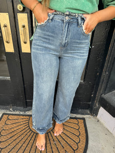 Bridgett frayed hem jeans