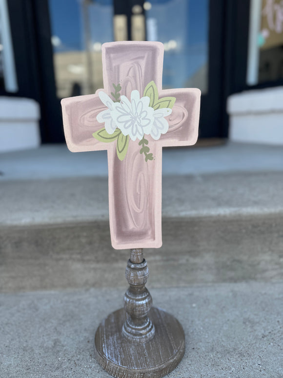 Wooden cross topper