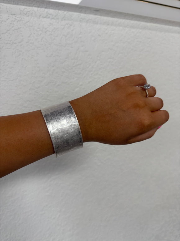Wide silver cuff