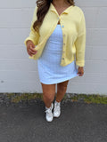 Blue gingham athletic dress