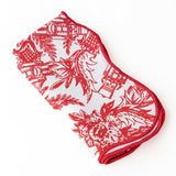 Nutcracker Toile Scalloped Dinner Napkin