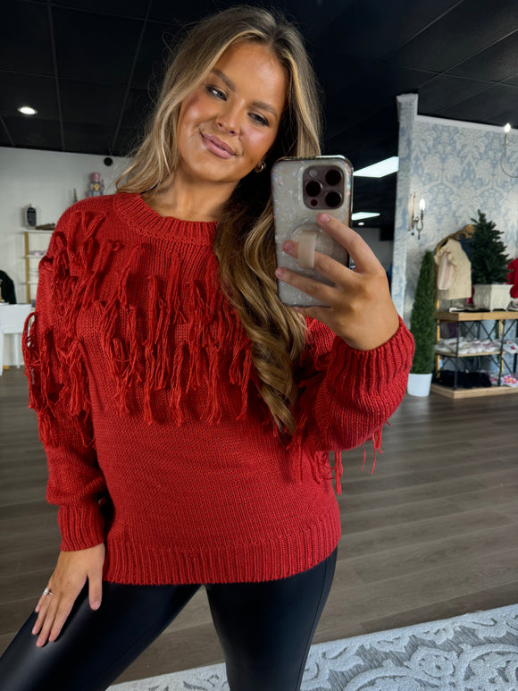 Brick tassel sweater