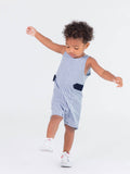 Baby Boys Blue Seersucker Classic Jon Jon : Blue / 0-3m