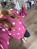 Praise God/ polka dot reversible crewneck