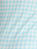 SoftSnooze™ Baby Cotton Modal Blue Breeze Gingham Footed One Piece Pajama: Blue / 0-3m