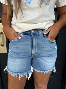 Carrie beth light denim shorts
