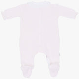 Paty Knit Footie with Eyelet #217E: Pink / Newborn
