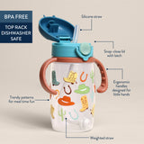 *NEW OPTIONS* Itzy Sips™ - Straw Cup With Snap-Close Lid: Woodland