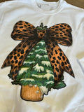 Christmas tree rhinestone crewneck