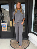 The Luxe Lounge Set- grey