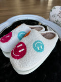 Multi color smile slippers