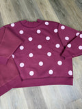 Praise God/ polka dot reversible crewneck