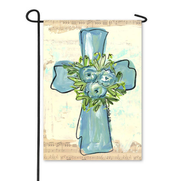 Blue Cross Garden Flag