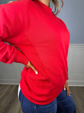 Red crewneck