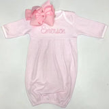 Mini Stripe Pink-GownNB