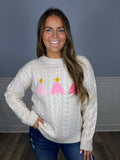 Pink tree sweater