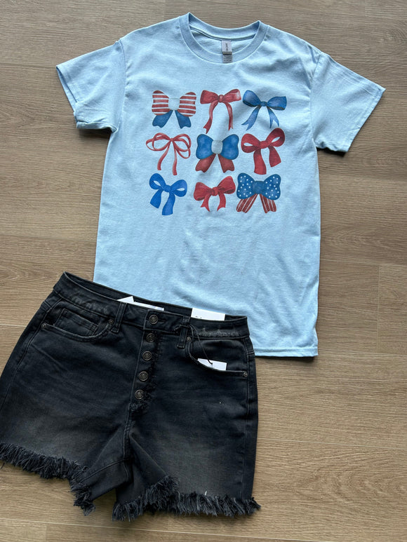 Patriotic bow tee