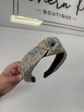 Blue woven headband