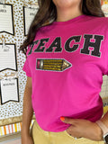 Teach sequin patch tee