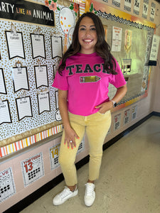 Teach sequin patch tee