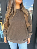 Espresso fleece pullover
