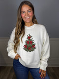 Off white Christmas tree sweater