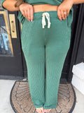 Kelly green ribbed set