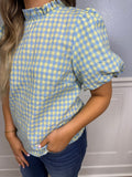 Spring gingham blouse