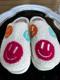 Multi color smile slippers