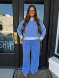 Cornflower contrast hem sweatshirt