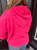 Magenta fleece hoodie