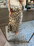 Cheetah print midi skirt