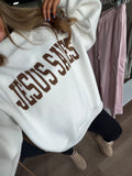 Cross / JESUS SAVES reversible mock neck