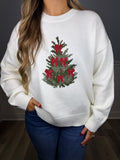 Off white Christmas tree sweater