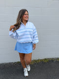 Coastal Stripe Snap Pullover