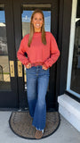 Terracotta layered sweatshirt