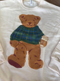 Cozy plaid bear sweatshirt