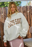Cross / JESUS SAVES reversible mock neck