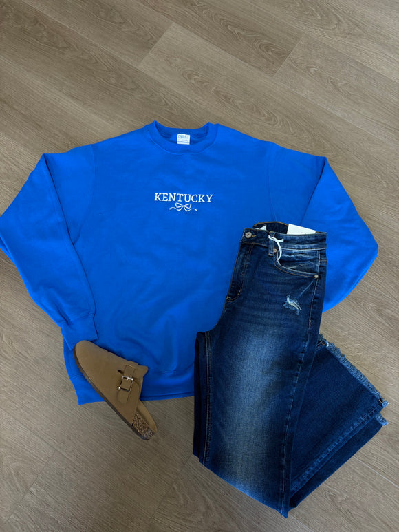 Kentucky blue bow sweatshirt