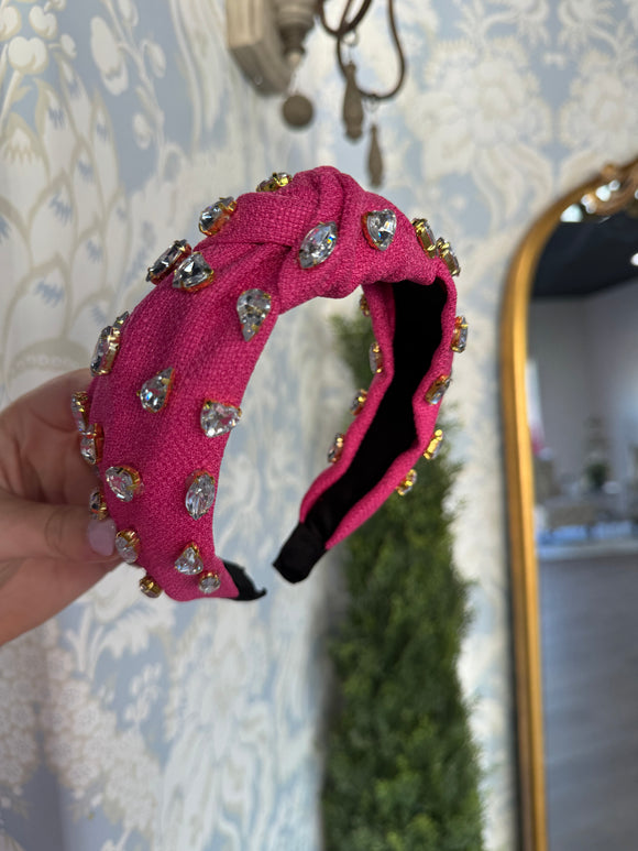 Pink jeweled headband