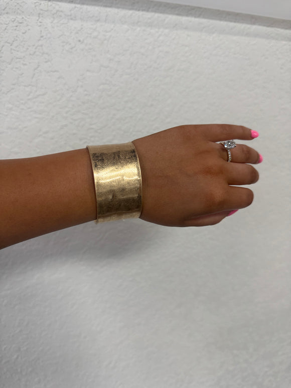 Wide gold cuff