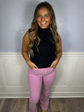 Mauve flared jeans