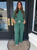 Kelly green ribbed set