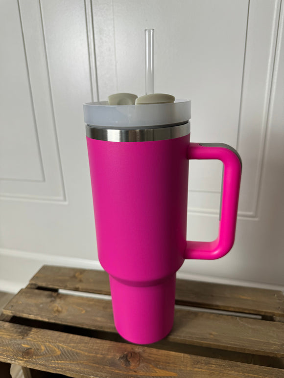 Hot pink 30oz tumbler