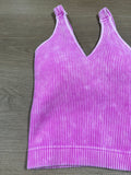 Bright mauve v-cut padded bralette