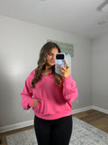 Taffy pink luxe scuba pullover