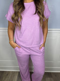 Bright mauve buttery soft set